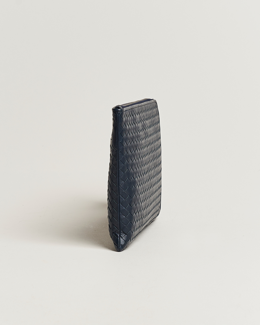 Herren | Bottega Veneta Pre-Owned Intrecciato Document Case Blue | Bottega Veneta Pre-Owned | Intrecciato Document Case Blue