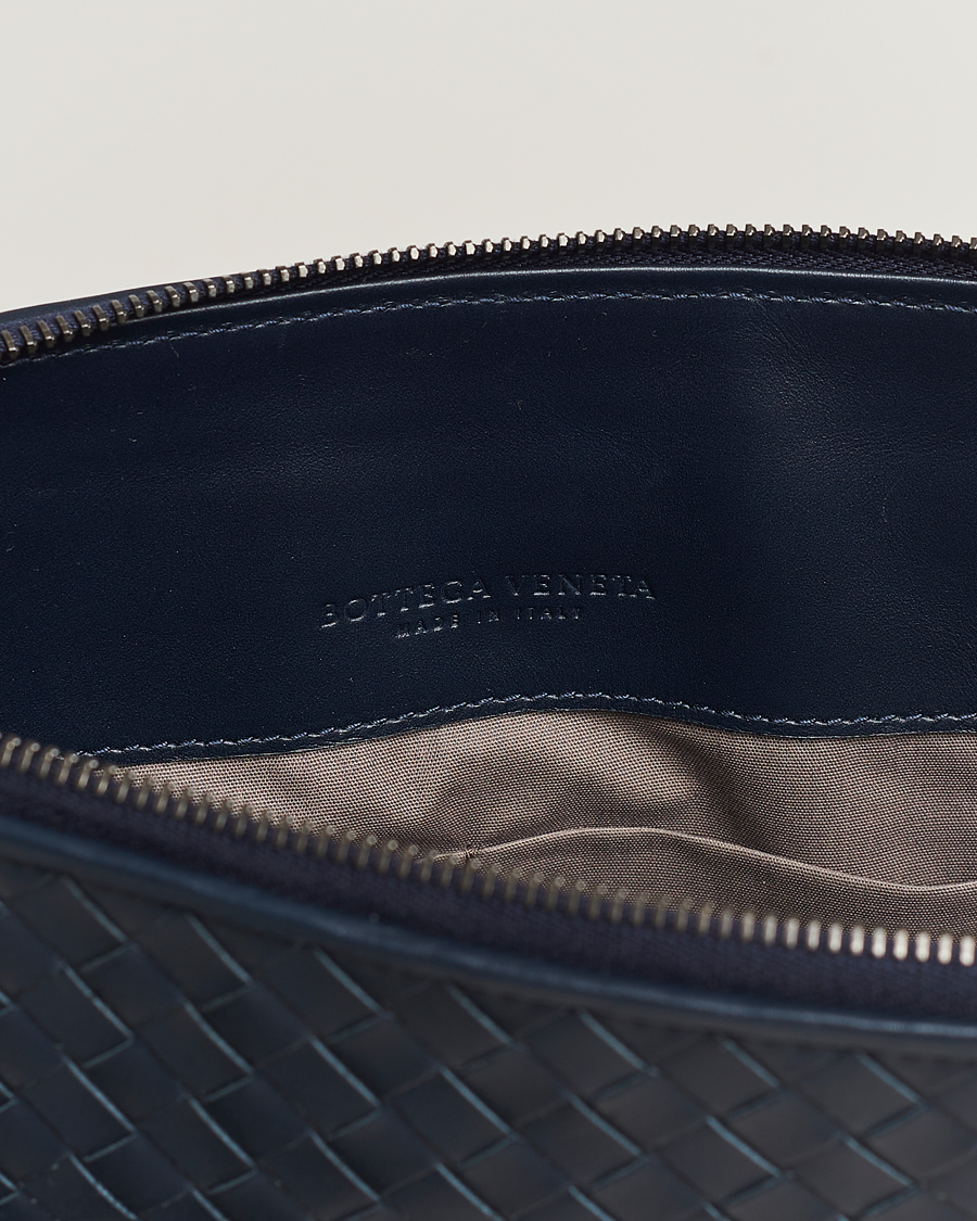 Herren | Bottega Veneta Pre-Owned Intrecciato Document Case Blue | Bottega Veneta Pre-Owned | Intrecciato Document Case Blue