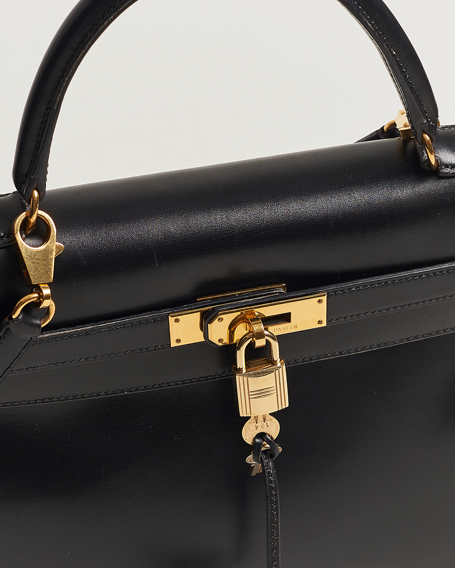 Herren | Hermès Pre-Owned Kelly 35 Handbag Black | Hermès Pre-Owned | Kelly 35 Handbag Black