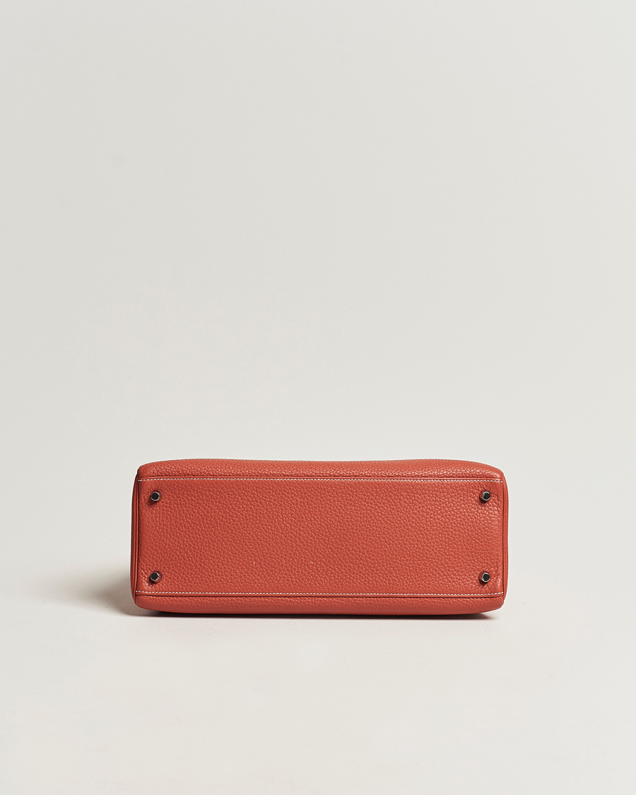 Herren | Hermès Pre-Owned Kelly 35 Handbag Taurillion Clemence Orange | Hermès Pre-Owned | Kelly 35 Handbag Taurillion Clemence Orange