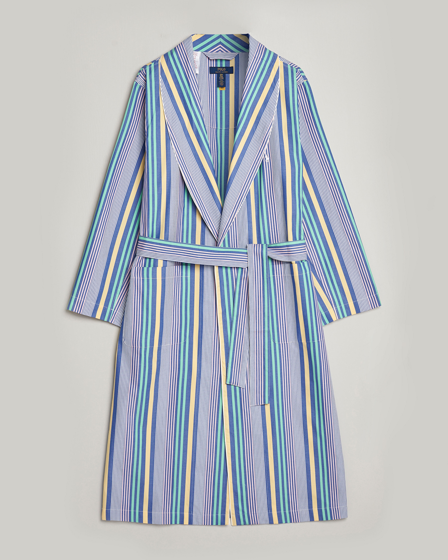 Herren | Schlafanzüge & Bademäntel | Polo Ralph Lauren | Oxford Striped Robe Blue/White