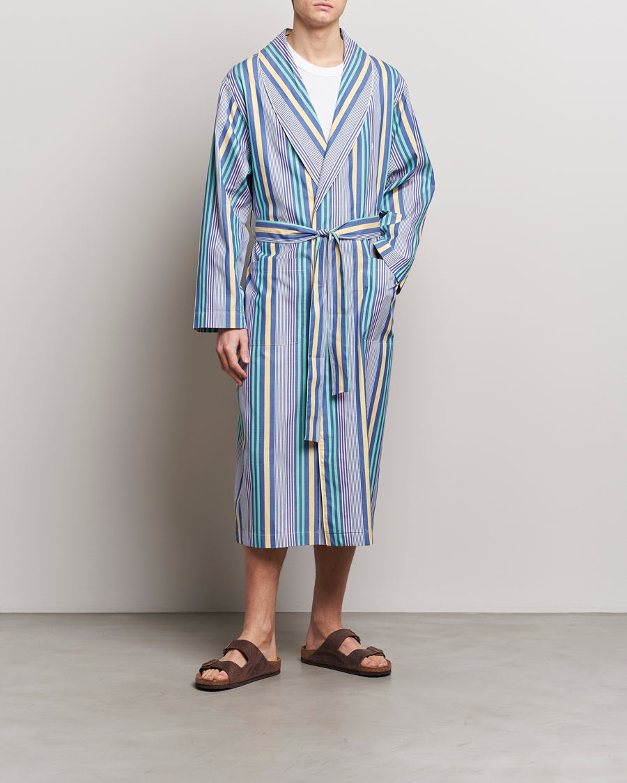 Herren | Schlafanzüge & Bademäntel | Polo Ralph Lauren | Oxford Striped Robe Blue/White