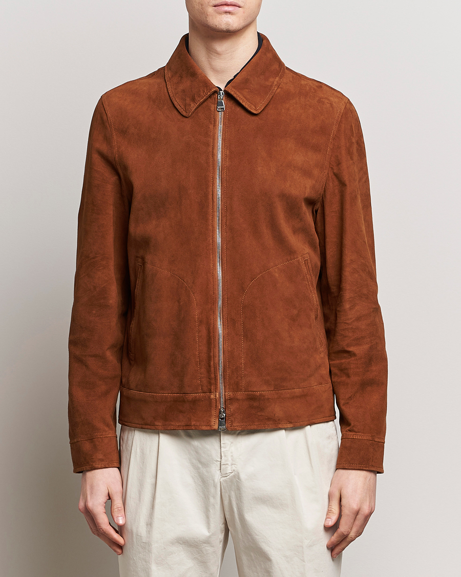 Herren | Lederjacken | Valstar | Suede Zip Bomber Jacket Sandal