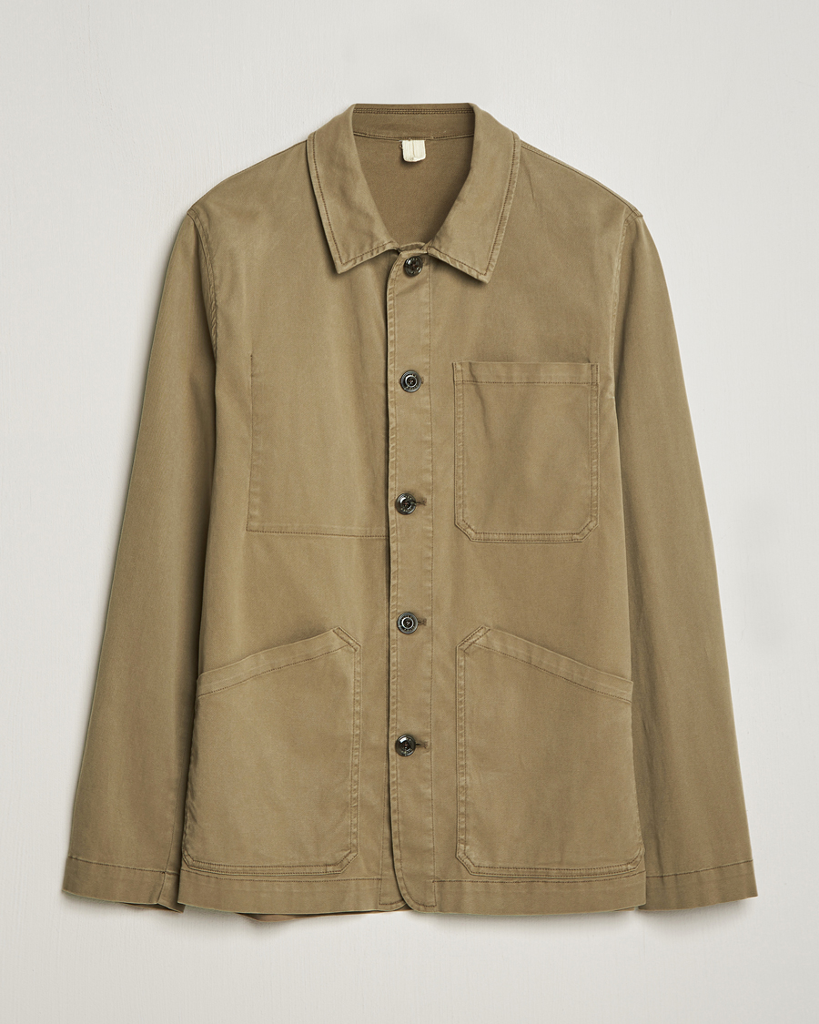 Herren | Jacken | Altea | Soft Cotton Shirt Jacket Olive