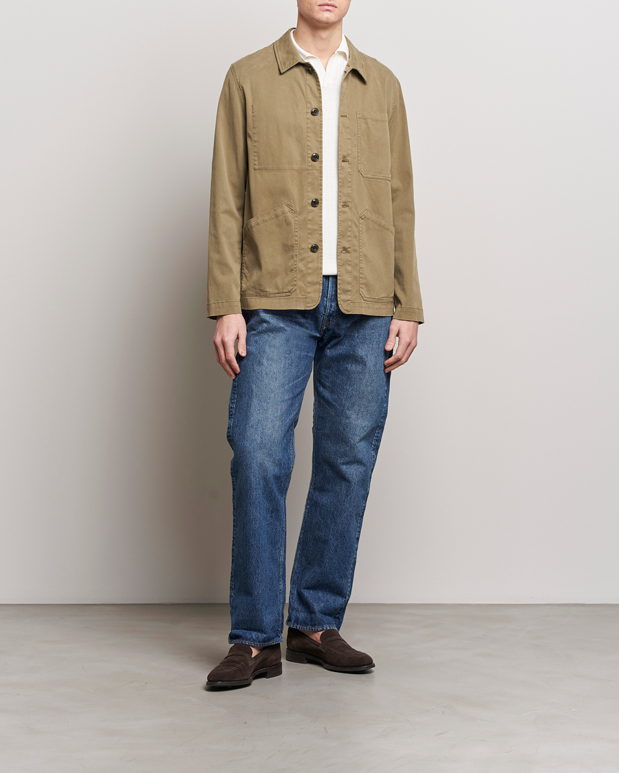 Herren | Jacken | Altea | Soft Cotton Shirt Jacket Olive