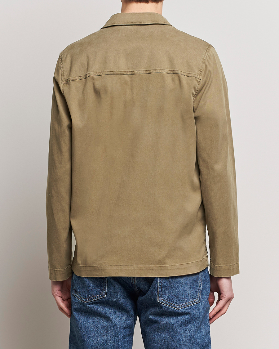 Herren | Jacken | Altea | Soft Cotton Shirt Jacket Olive