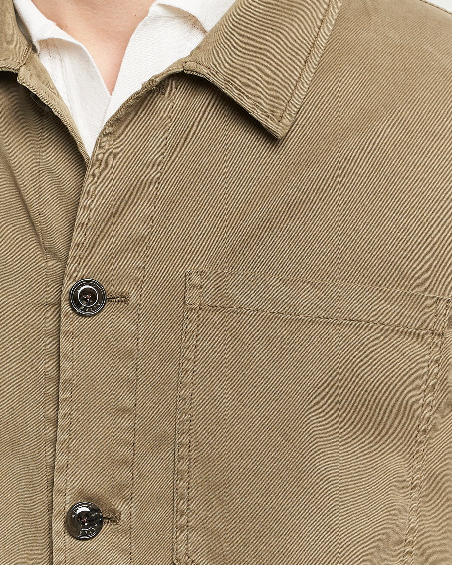 Herren | Jacken | Altea | Soft Cotton Shirt Jacket Olive