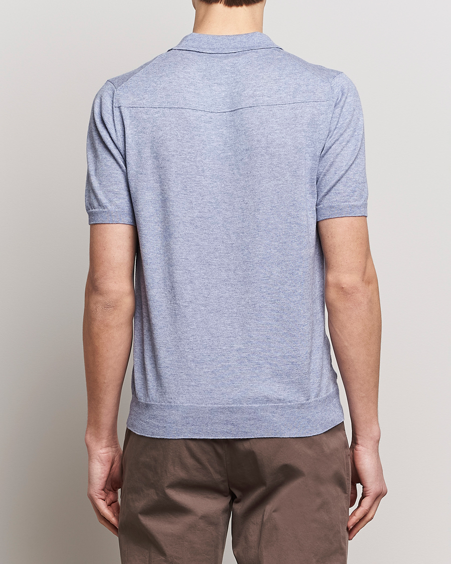 Herren | Poloshirts | Altea | Cotton/Cashmere Polo Shirt Light Blue