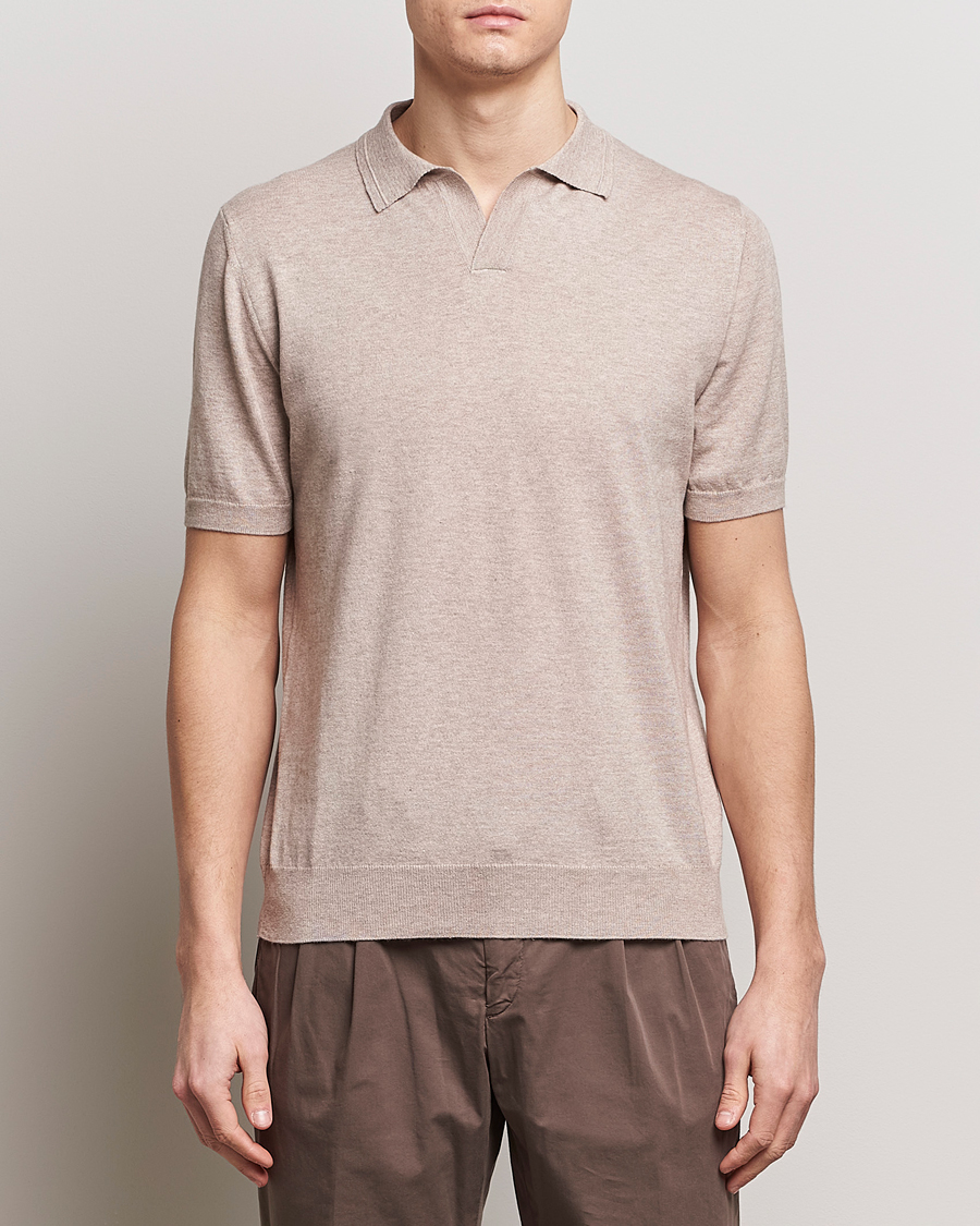 Herren |  | Altea | Cotton/Cashmere Polo Shirt Beige