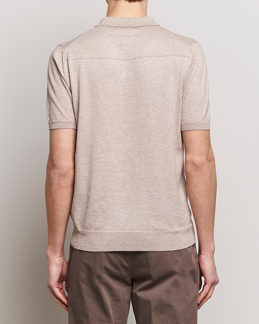 Herren | Poloshirts | Altea | Cotton/Cashmere Polo Shirt Beige