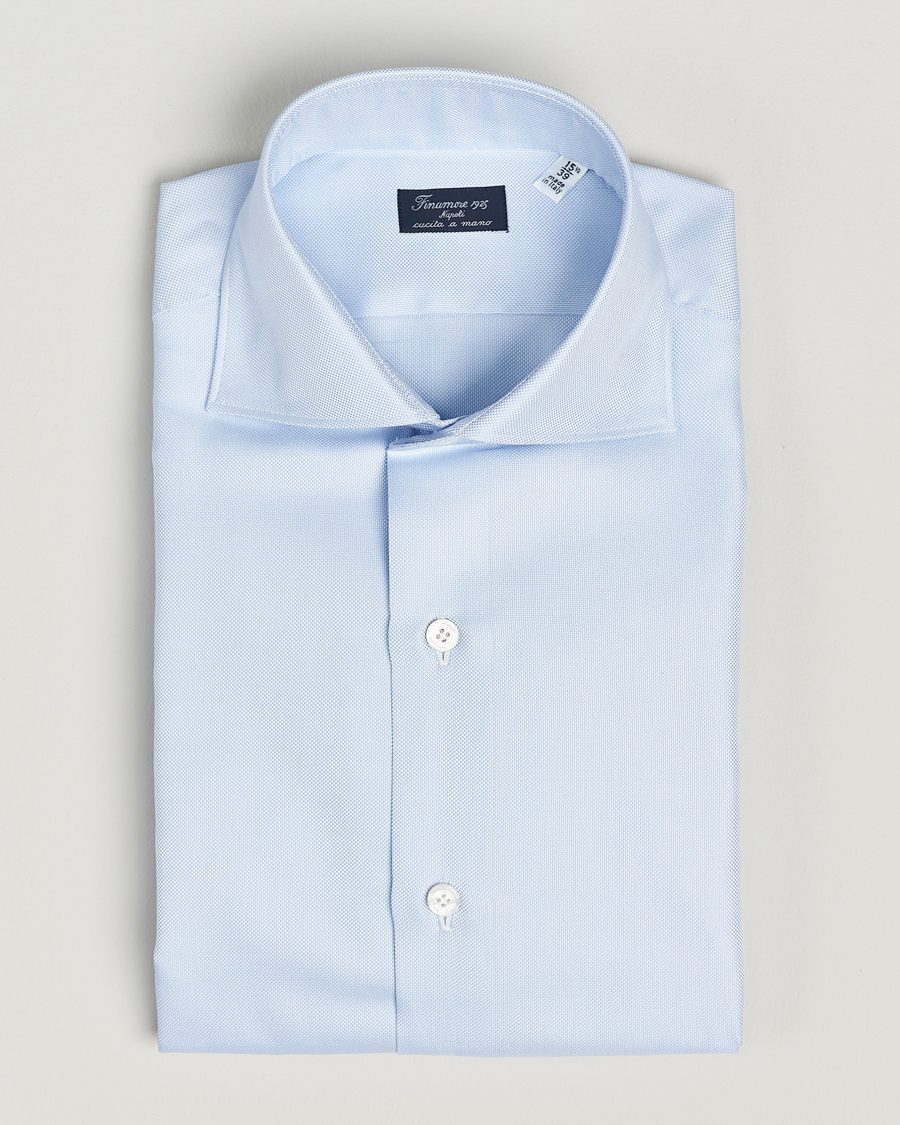 Men | | Finamore Napoli | Milano Slim Royal Oxford Shirt Light Blue