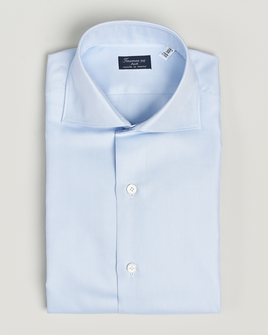 Herren | Hemden | Finamore Napoli | Milano Slim Royal Oxford Shirt Light Blue