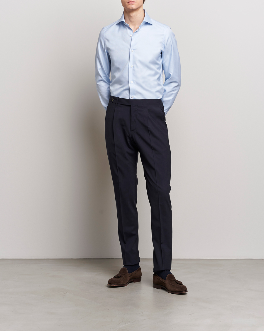Herren | Wardrobe basics | Finamore Napoli | Milano Slim Royal Oxford Shirt Light Blue