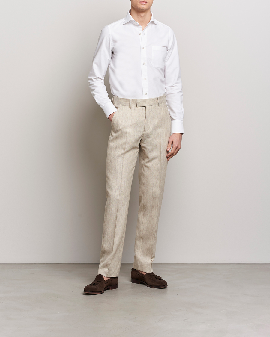Herren | Hemden | Finamore Napoli | Gaeta Chambray Shirt White