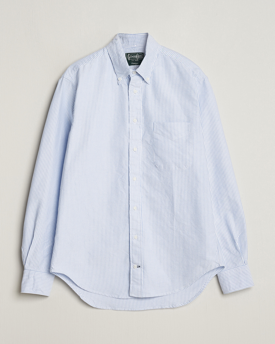 Herren | Hemden | Gitman Vintage | Button Down Oxford Shirt Blue Stripe