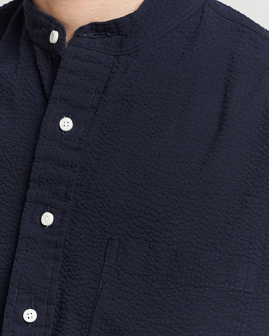 Herren | Hemden | Gitman Vintage | Tonal Seersucker Popover Shirt Navy