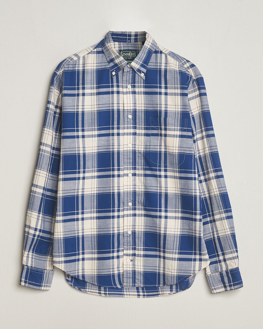 Herren | Hemden | Gitman Vintage | Button Down Madras Shirt Blue Check