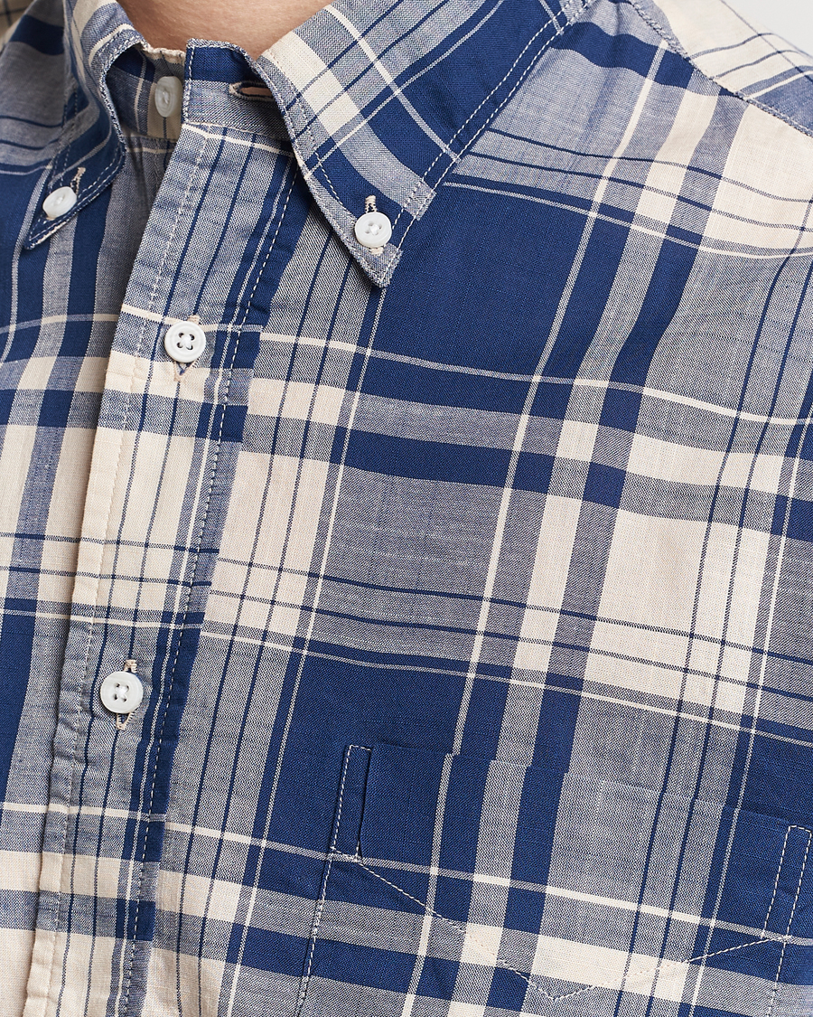 Herren | Hemden | Gitman Vintage | Button Down Madras Shirt Blue Check