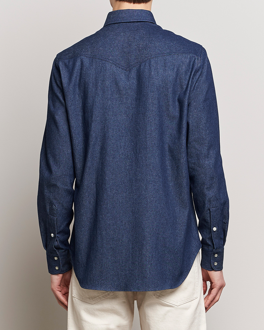 Herren | Hemden | Gitman Vintage | Denim Western Shirt Dark Indigo