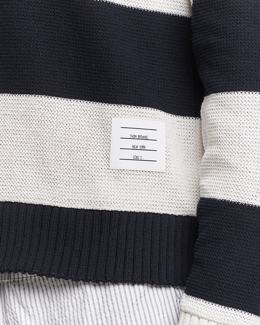 Herren | Pullover | Thom Browne | Long Sleeve Rugby White/Navy