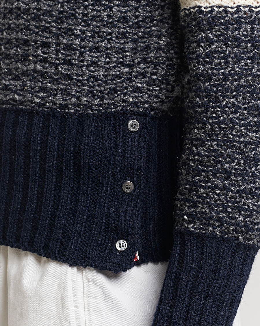 Herren | Pullover | Thom Browne | 4-Bar Donegal Sweater Navy