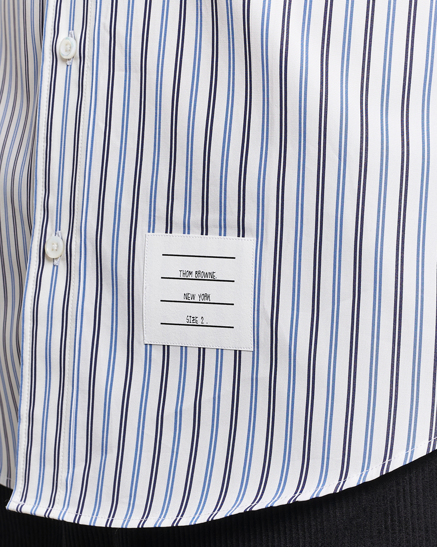 Herren | Hemden | Thom Browne | Button Down Poplin Shirt Navy Stripes