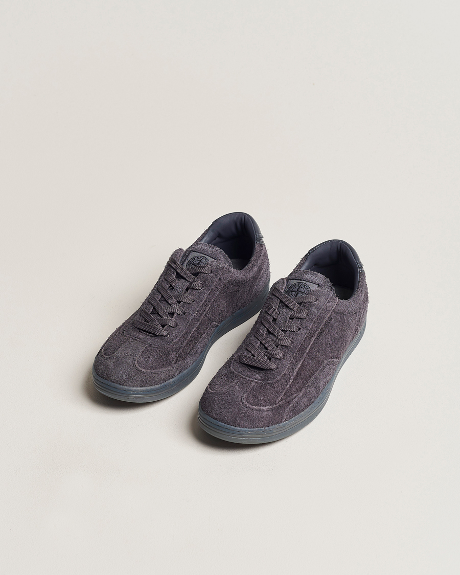 Men |  | Stone Island | S0101  Suede Sneakers Blue Grey