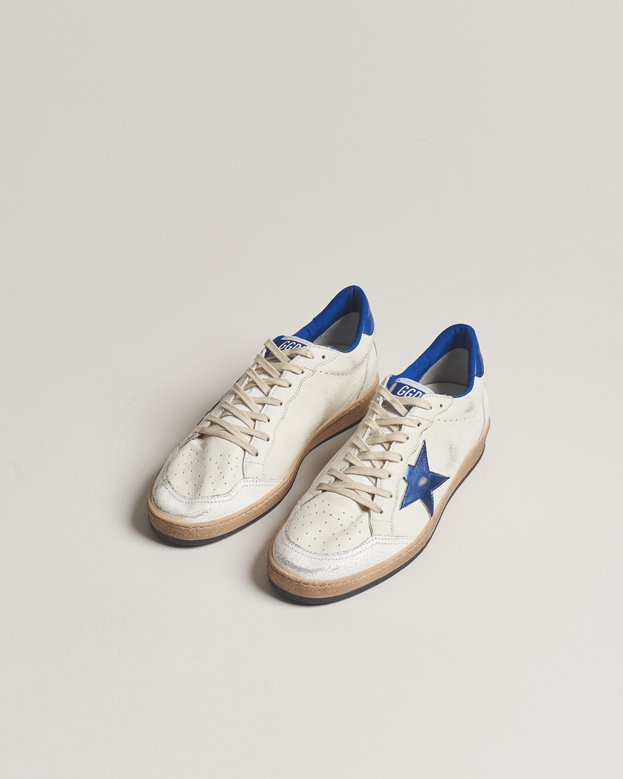 Herr | Golden Goose | Golden Goose | Deluxe Brand Ball Star Sneakers White/Blue
