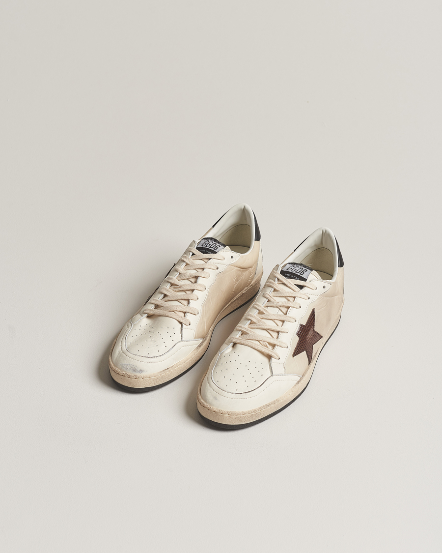 Herren | Sneaker | Golden Goose | Deluxe Brand Ball Star Sneakers Beige/Burgundy