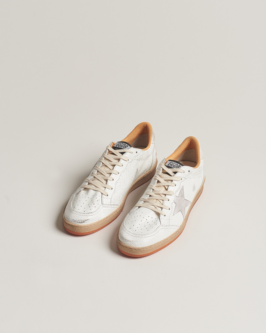 Herr | Golden Goose | Golden Goose | Deluxe Brand Ball Star Sneakers White/Orange