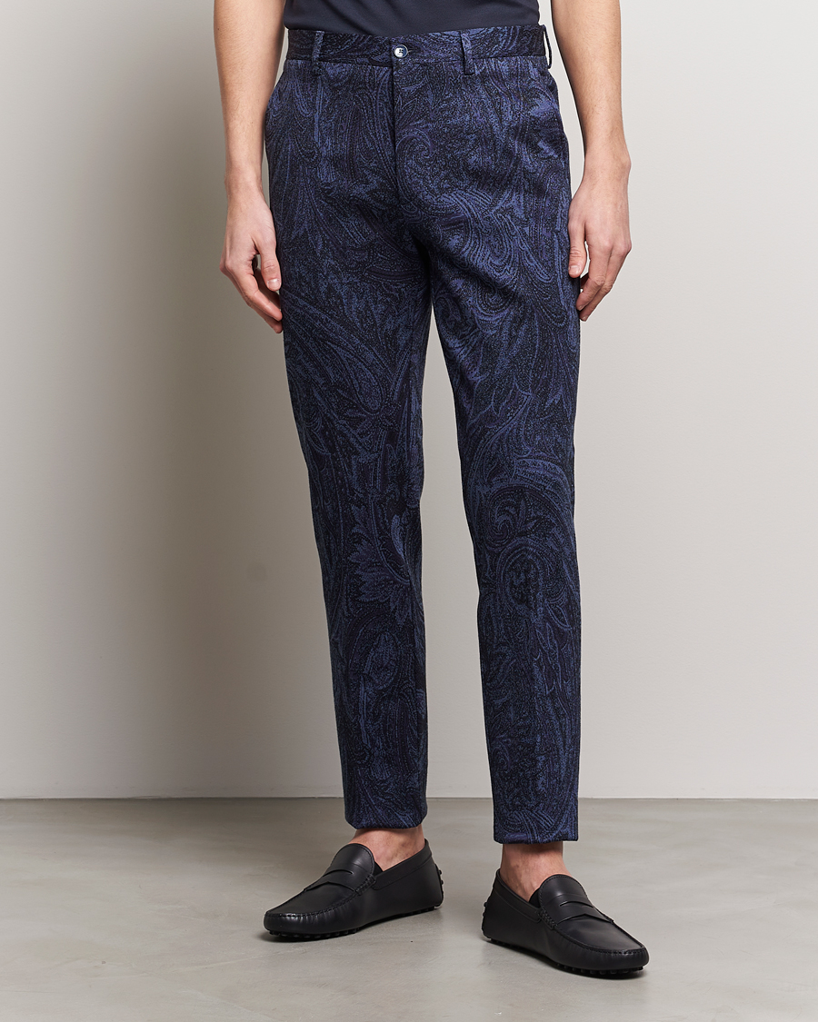 Herren |  | Etro | Tonal Paisley Trousers Navy