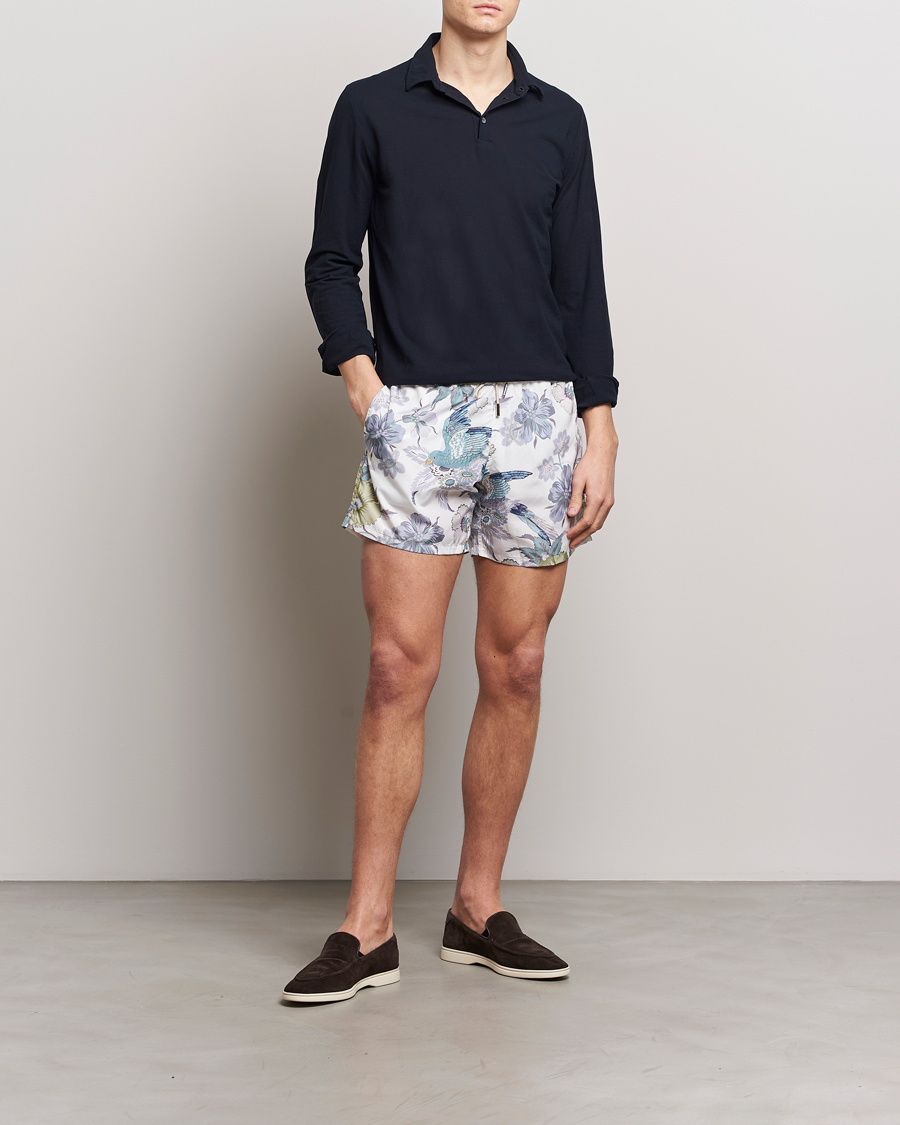 Herren | Badehosen | Etro | Floral Printed Swim Shorts Light Grey