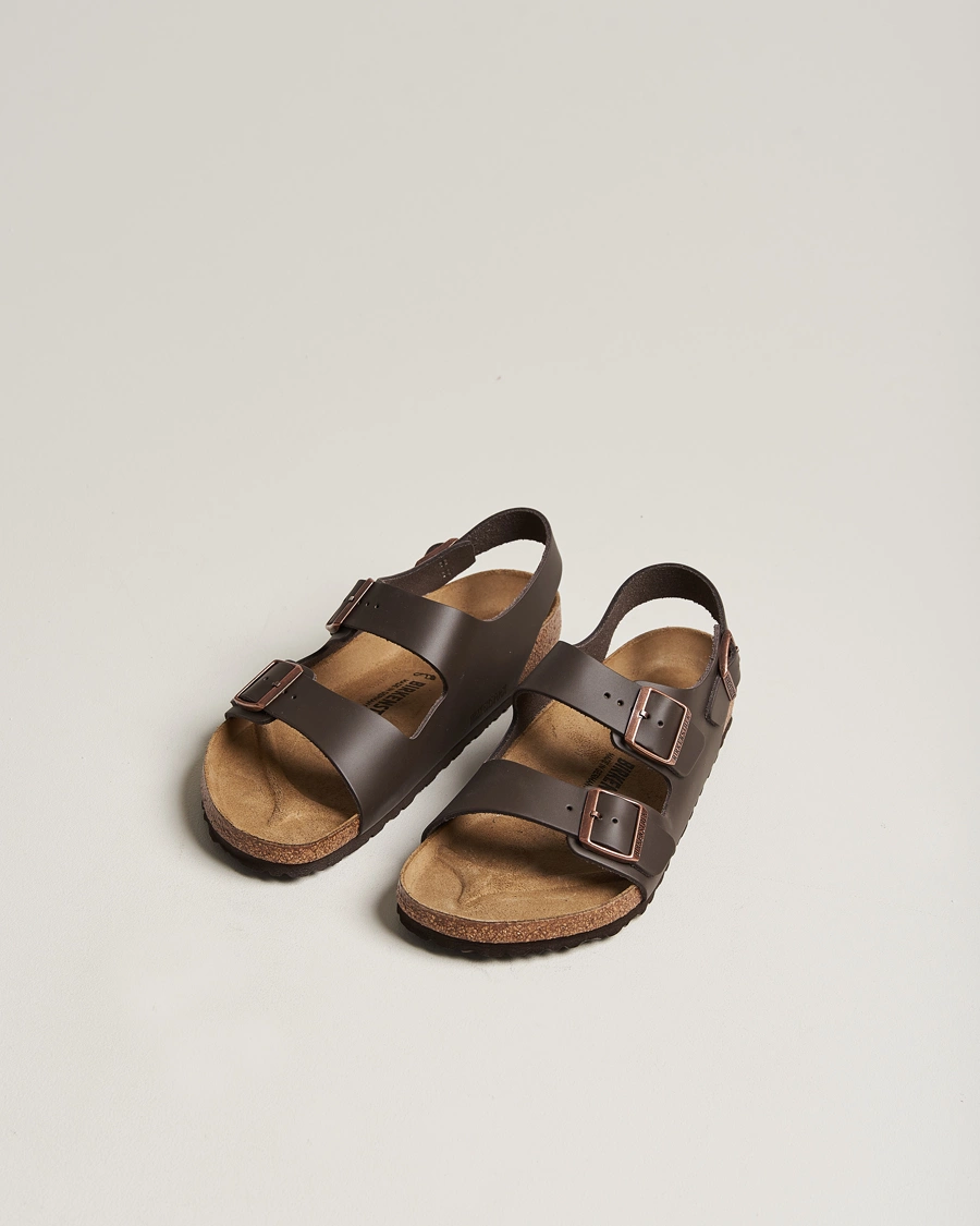 Herre | Sko | BIRKENSTOCK | Milano Classic Footbed Dark Brown Leather