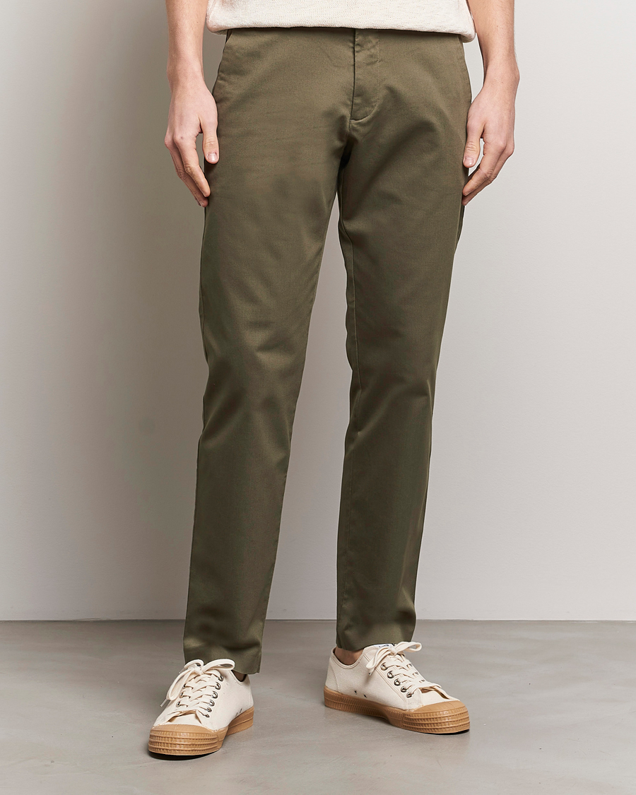 Herren | Chinos | NN07 | Theo Regular Fit Stretch Chinos Capers Green