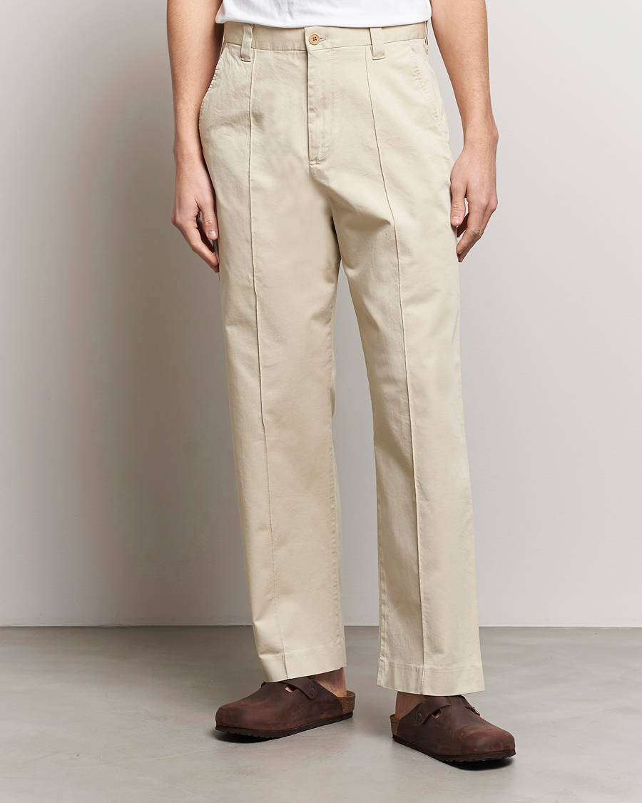 Herren | Chinos | NN07 | Tauber Pleated Trousers Ecru