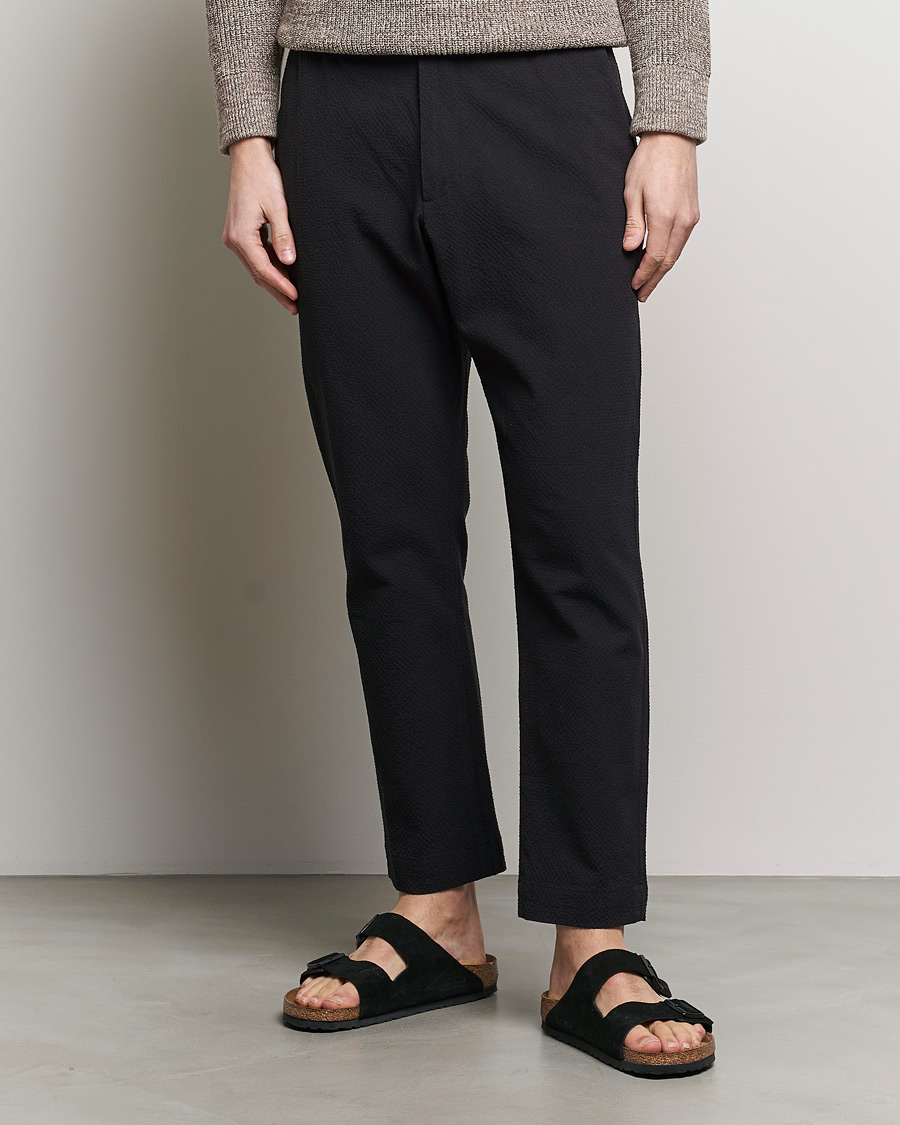 Herren |  | NN07 | Billie Seersucker Drawstring Trousers Black