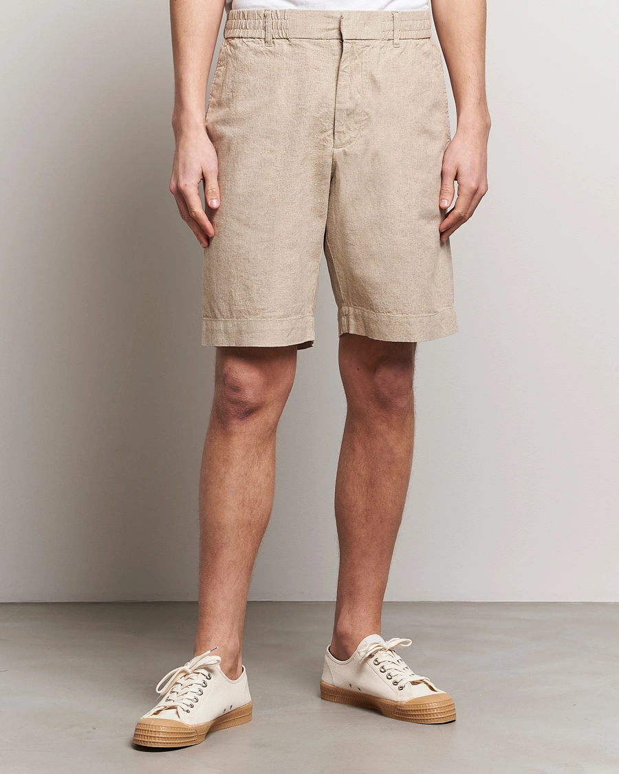 Herren | Shorts | NN07 | Billie Linen Shorts Oatmeal