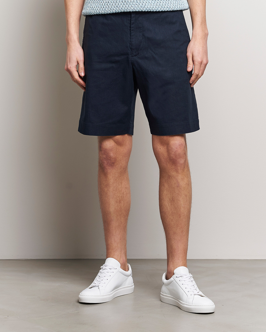 Herren | Kategorie | NN07 | Billie Linen Shorts Navy Blue