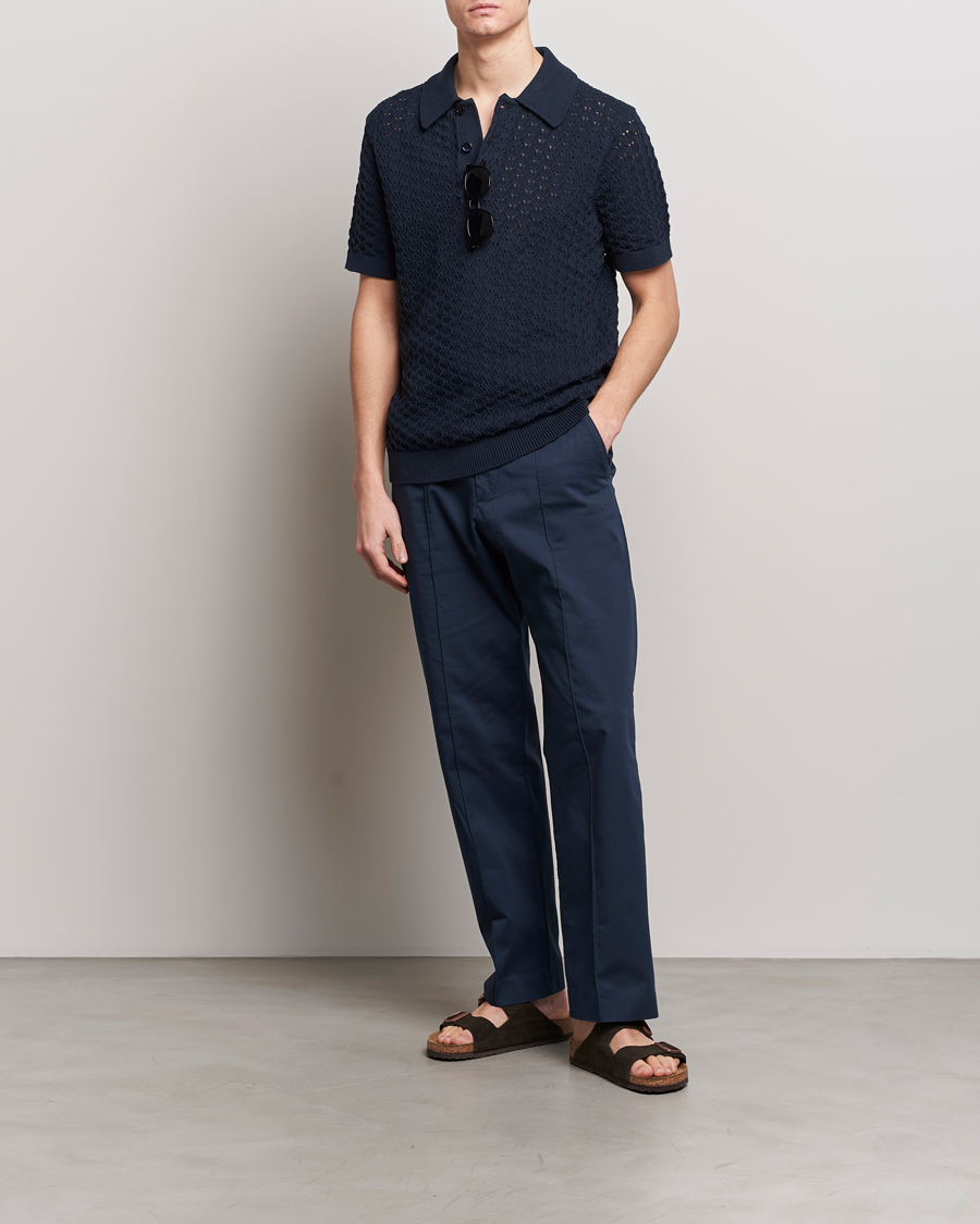 Herren | Poloshirts | NN07 | Manuel Structured Polo Navy Blue