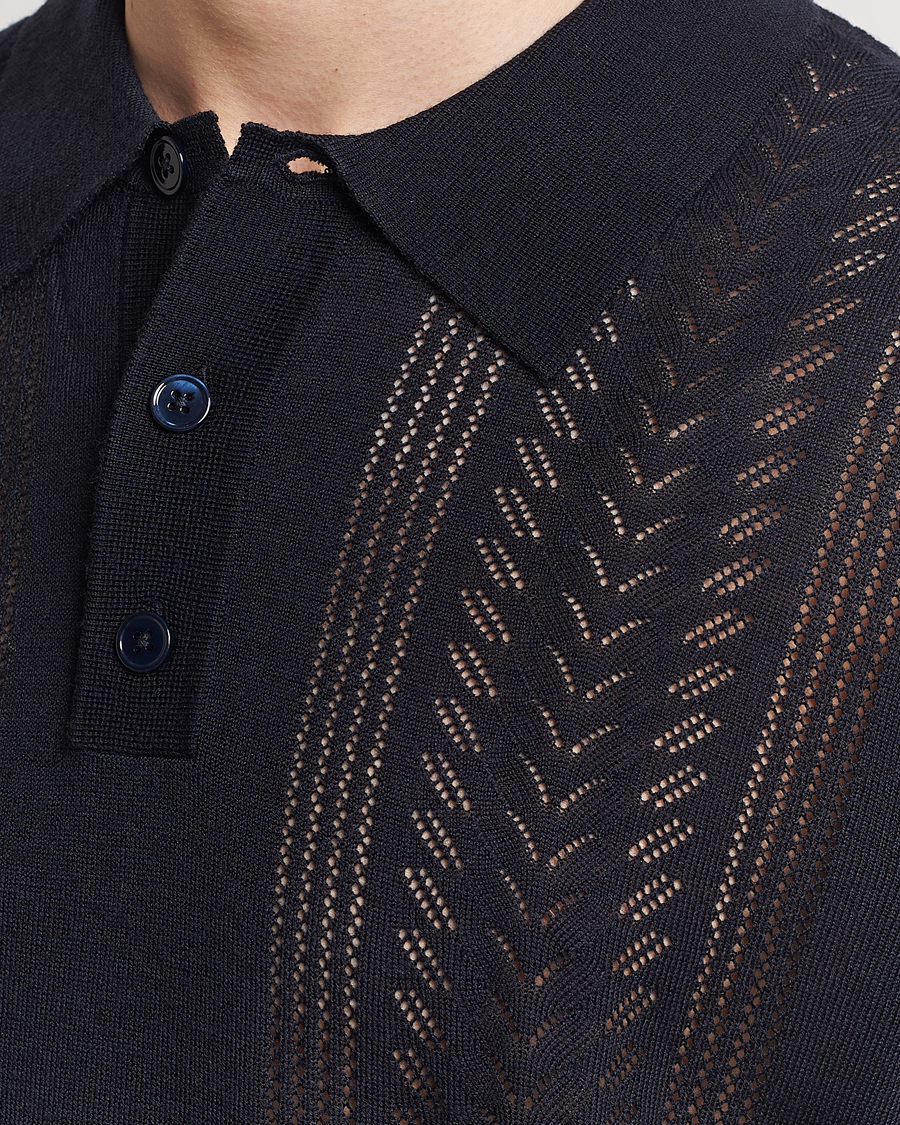 Herren | Poloshirts | NN07 | Thor Knitted Polo Navy Blue