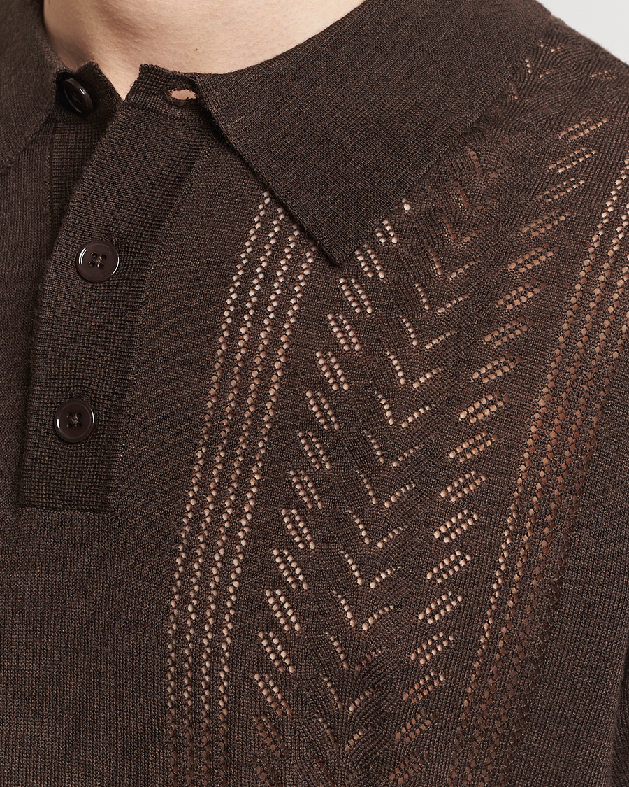 Herren | Poloshirts | NN07 | Thor Knitted Polo Slate Brown