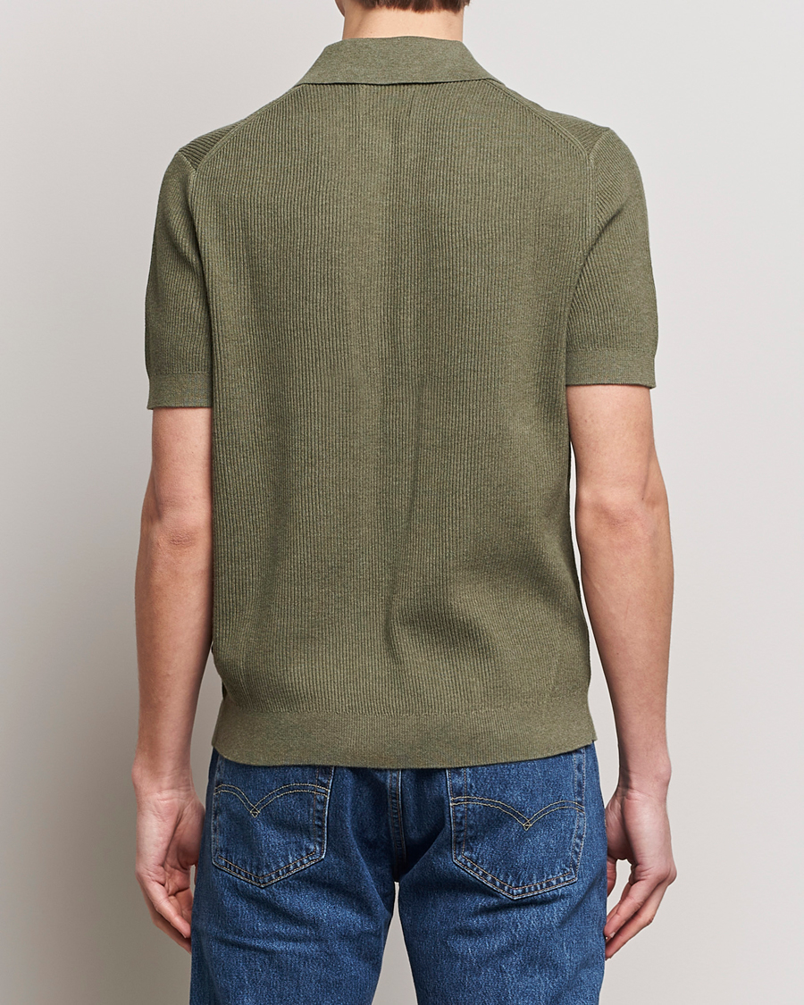 Herren | Poloshirts | NN07 | Hansie Zip Polo Capers Green