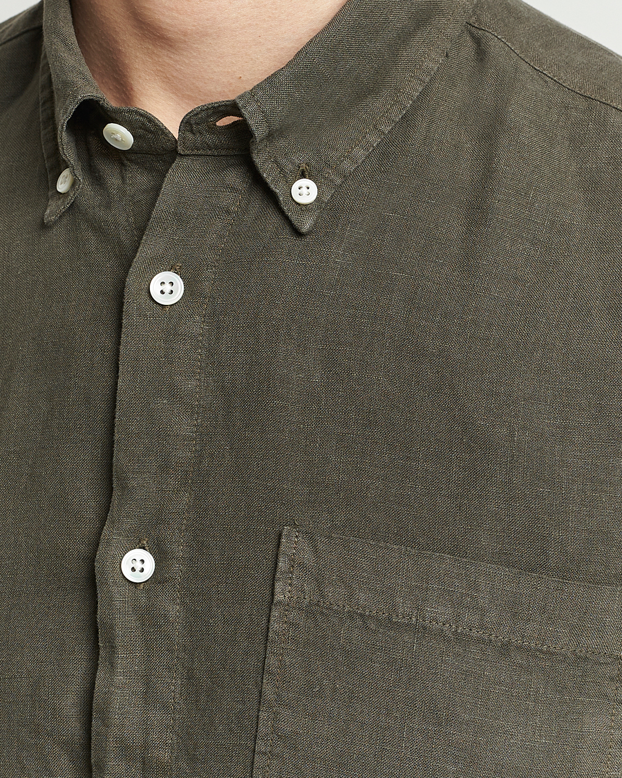Herren | Hemden | NN07 | Arne Linen Shirt Capers Green