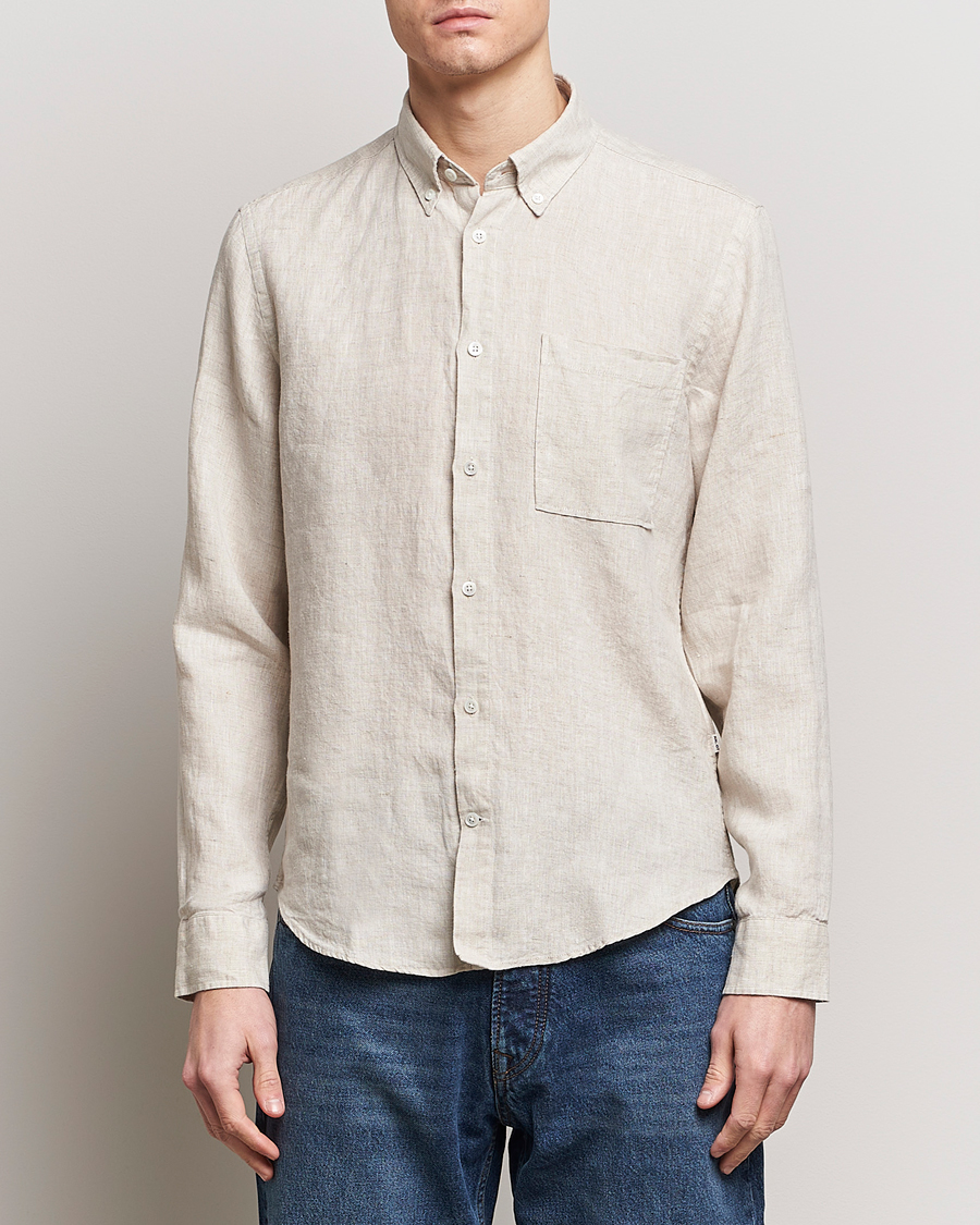 Herren | Kategorie | NN07 | Arne Linen Shirt Oat