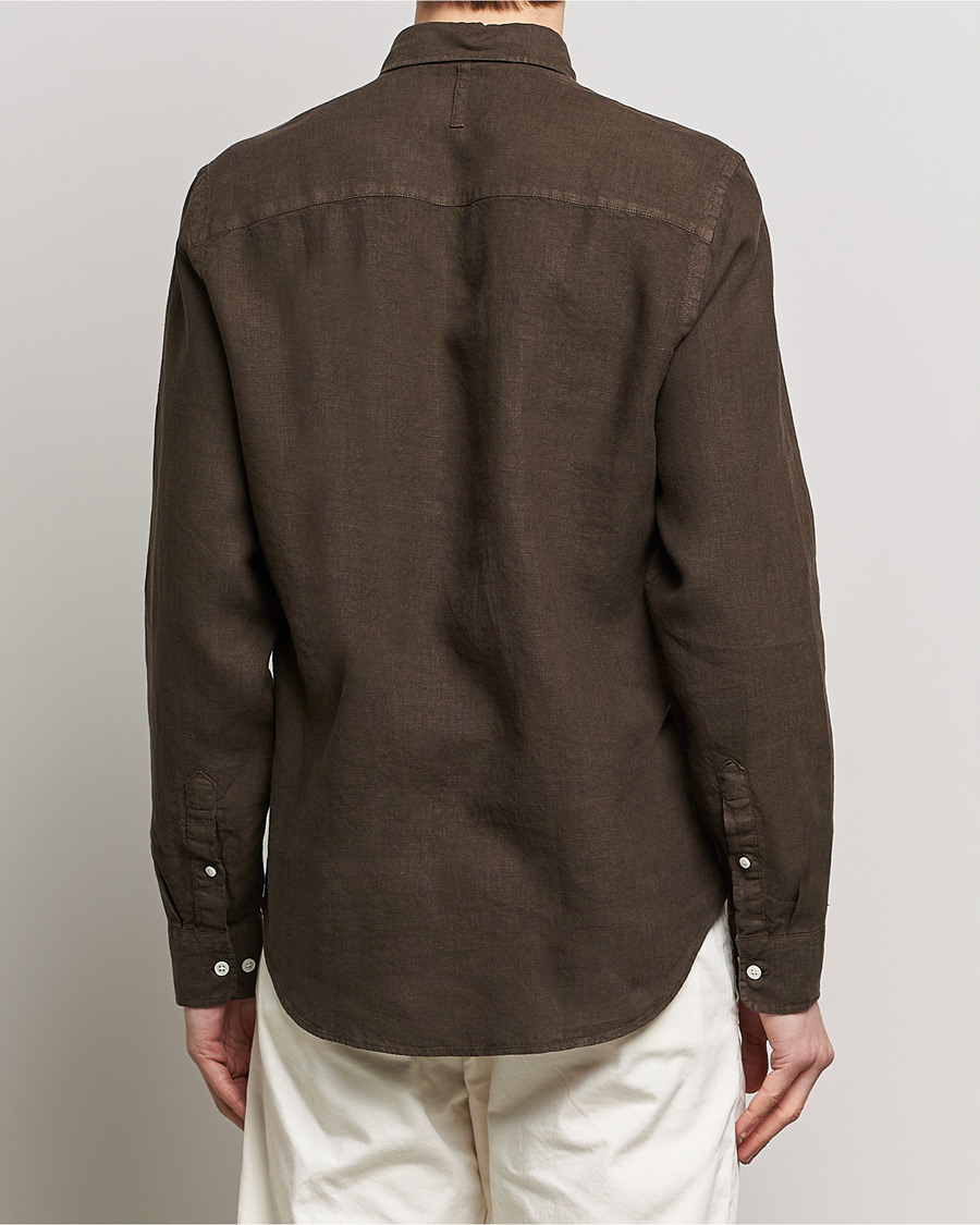 Herren | Hemden | NN07 | Arne Linen Shirt Demitasse Brown