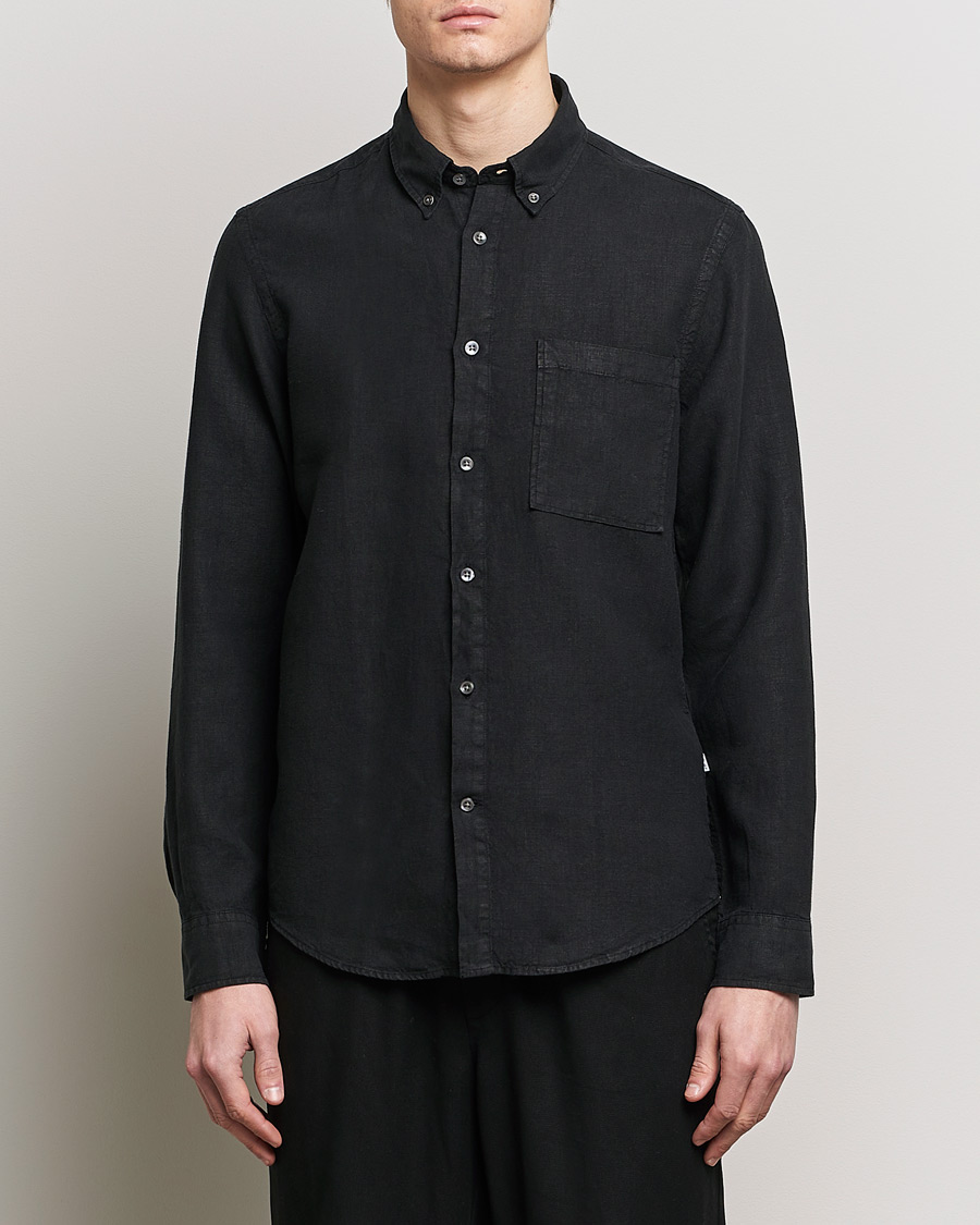 Herren | NN07 | NN07 | Arne Linen Shirt Black