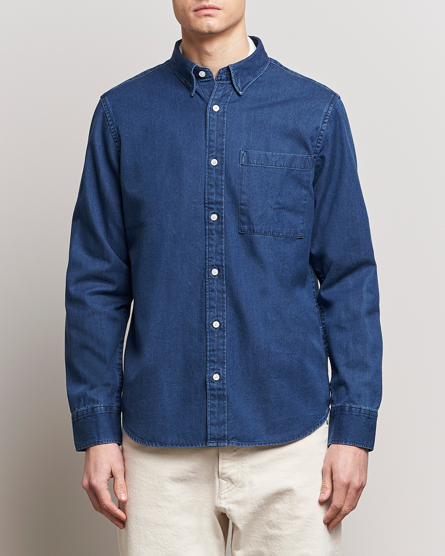 Herren | Freizeithemden | NN07 | Cohen Denim Shirt Medium Washed