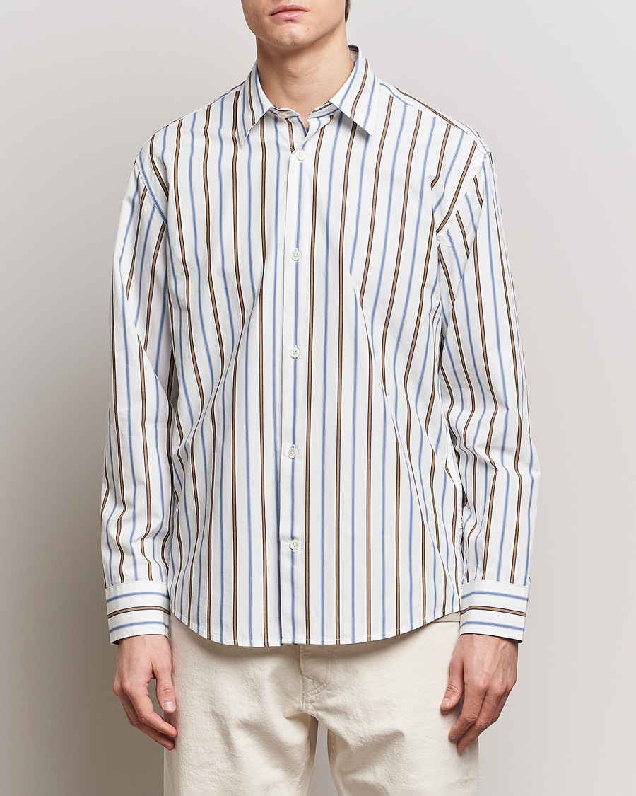 Herren | NN07 | NN07 | Freddy Poplin Striped Shirt Multi