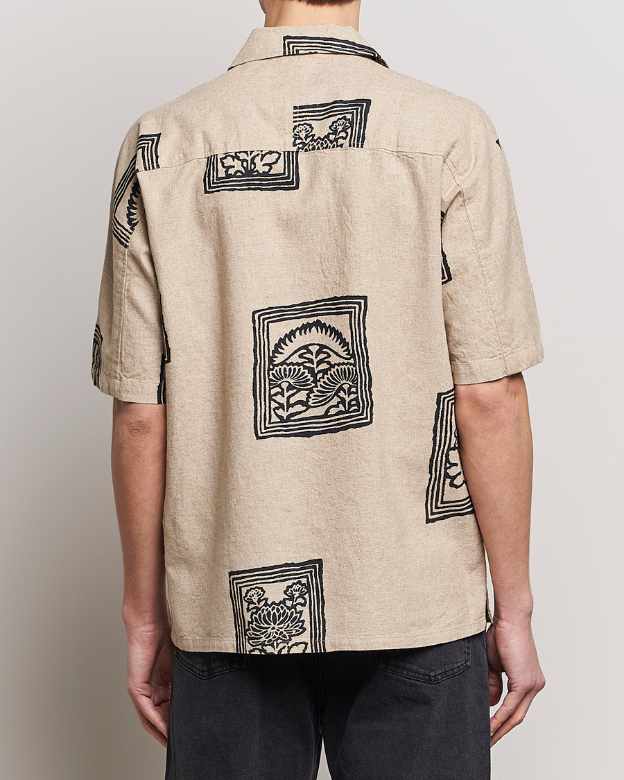 Herren | Hemden | NN07 | Ole Printed Short Sleeve Shirt Oatmeal