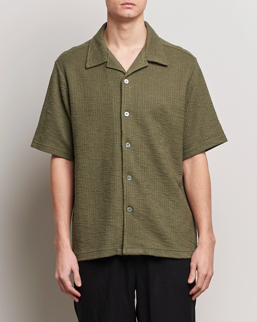 Herre | Business & Beyond | NN07 | Julio Short Sleeve Shirt Capers Green